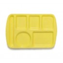 GET Enterprises TL-151-Y Yellow Melamine Left Hand 6 Compartment Tray, 9 -1/2"x 14-3/4"(1 Dozen) width=