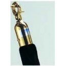 Aarco TR-10 Form-A-Line Black Rope 8' with Brass Hardware width=